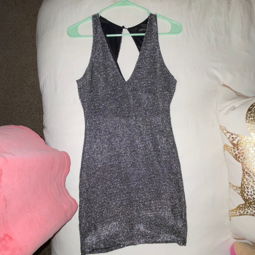 Ark & Co black and silver cocktail dress